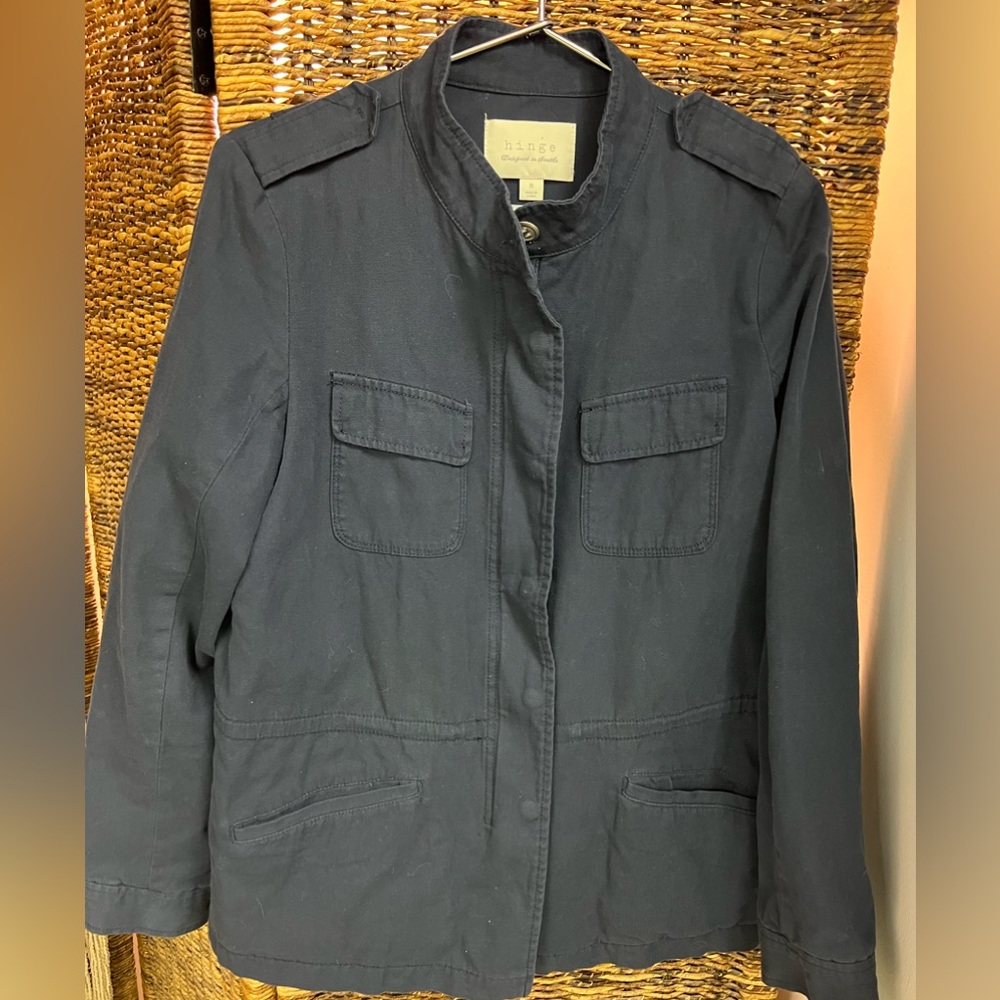 Hinge- Womens Navy Blue Jacket- Size: Medium, pre-Owned